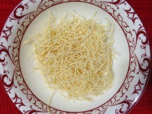 Uncooked egg noodles